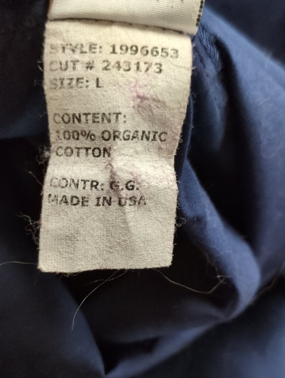 Cut Loose Blue Shift Organic Cotton Shift Dress Size Large - Picture 8 of 9